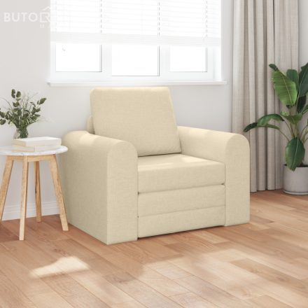 vidaXL Floor Sofa Bed 2 az 1-ben Krém 98x71x83 cm Szövet