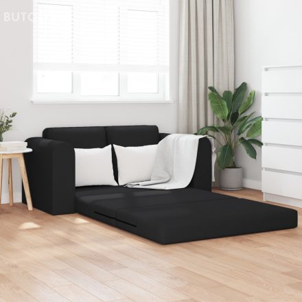 vidaXL Padlós Kanapé Ágy 2 az 1-ben Fekete 148x71x83 cm Szövet