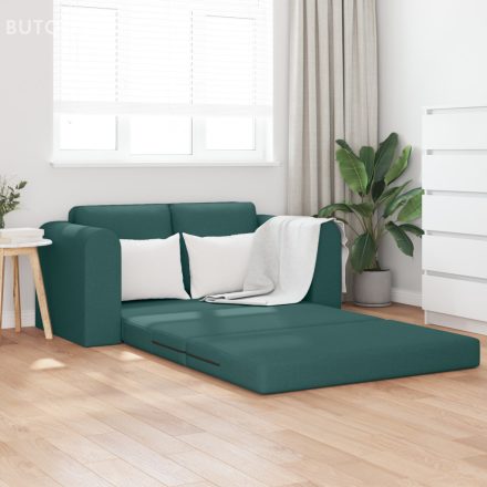 vidaXL Floor Kanapé Ágy 2 az 1-ben Sötét Zöld 148x71x83 cm Szövet