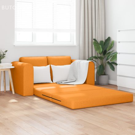 vidaXL Padló Sofa Ágy 2 az 1-ben Sötét Sárga 148x71x83 cm Textil