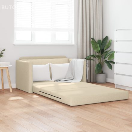 vidaXL 2 az 1-ben Krém Kanapé Ágy 124x71x78 cm Szövet