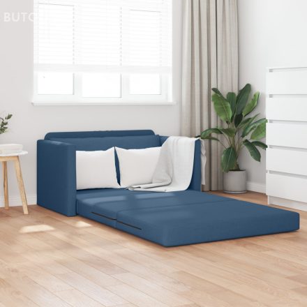vidaXL Földi Kanapéágy 2 az 1-ben Kék 124x71x78 cm Szövet