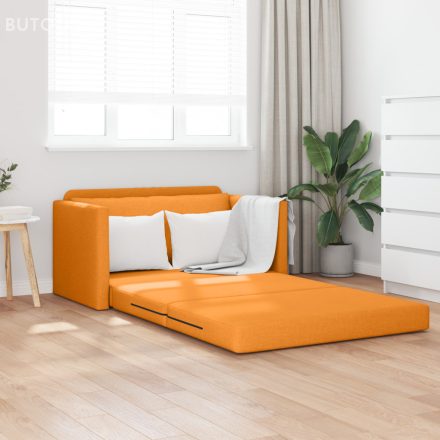 vidaXL Földi Kanapéágy 2 az 1-ben Sötét Sárga 124x71x78 cm Szövet