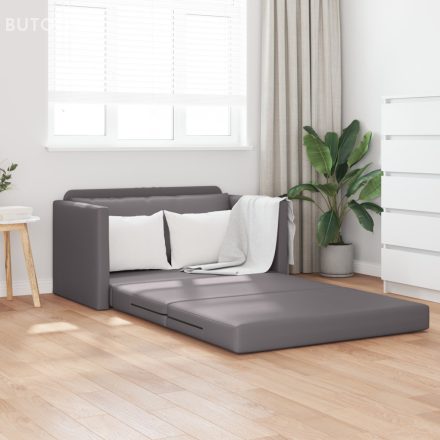 vidaXL Padló Kanapéágy 2-az-1 Szürke 124x71x78 cm Műbőr