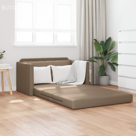vidaXL Ágyazható Kanapé 2 az 1-ben Cappuccino 124x71x78 cm Műbőr