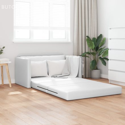 vidaXL Földi kanapéágy 2 az 1-ben Fehér 124x71x78 cm Műbőr