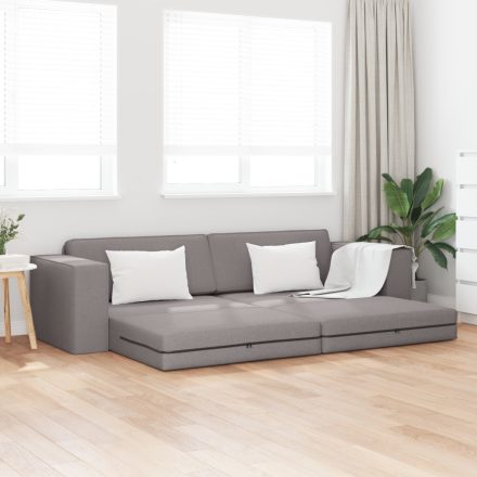 vidaXL Függőleges Kanapéágy 2 az 1-ben Taupe 245x150x60.5 cm Szövet