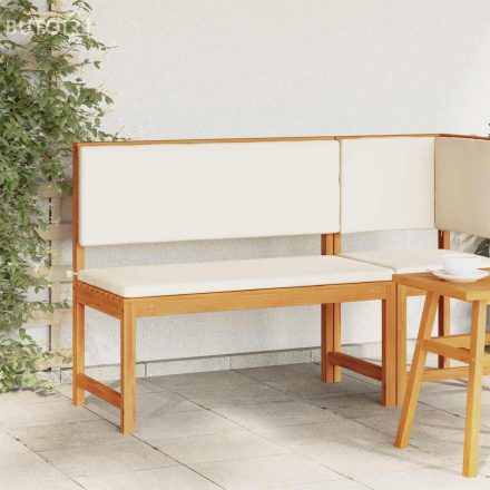 vidaXL Kerti pad párnákkal 100x50x91 cm Tömör akácfából