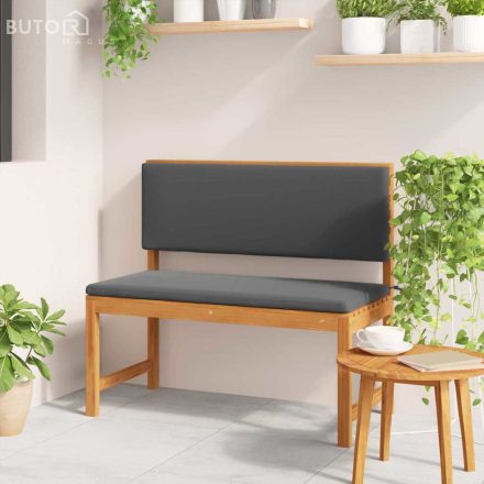 vidaXL Kerti pad párnákkal 100x50x91 cm Tömör akácfa