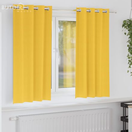 vidaXL Függönyök 2 pcs mustársárga 175 x 140 cm Poliészter