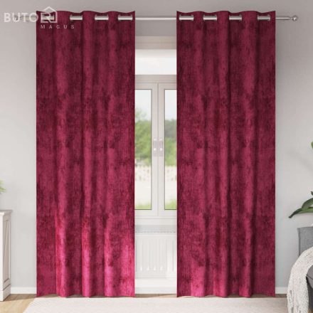 vidaXL Függöny függönyökkel 2 pcs Bordó 260 x 140 cm Bársony