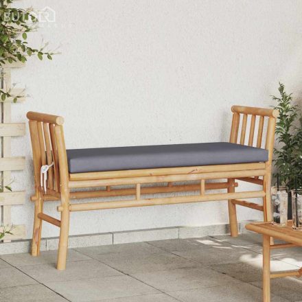 vidaXL Kerti pad párnával, 110 cm Bambusz