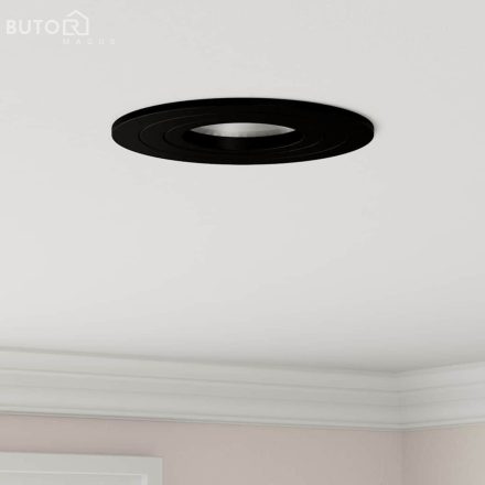 vidaXL beépített spotlámpák 24 db kerek GU10 fekete Ø91 mm