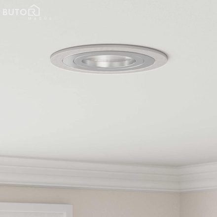 vidaXL beépített spotlámpák 6 db Kerek GU10 Ezüst Ø91 mm