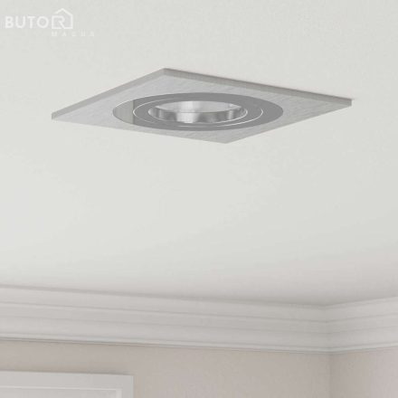 vidaXL Beépített Spotlámpák 12 db Négyzet GU10 Ezüst 91x91 mm