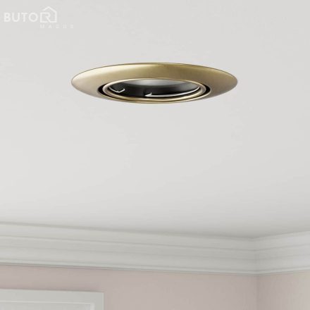 vidaXL Beépített Spotlámpák 12 db Kerek GU10 Sárgaréz Ø90 mm Acél