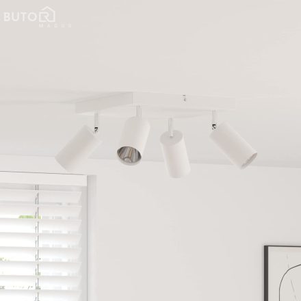 vidaXL Mennyezeti Spotlámpa 4 Utas Állítható Fehér GU10