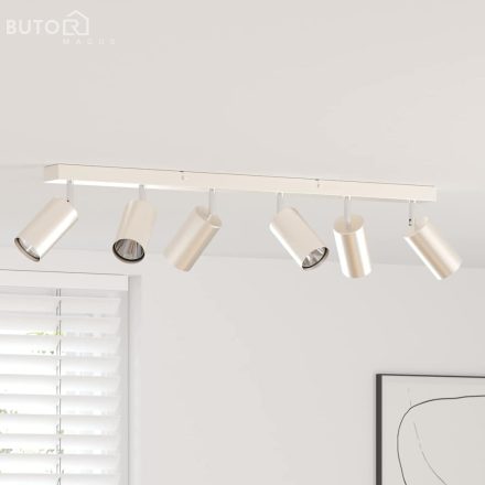vidaXL Fali Spotlámpa 6 Útban Állítható Csiszolt Nikkel GU10