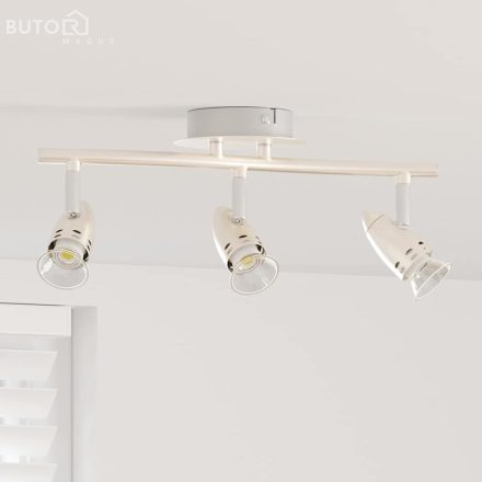 vidaXL mennyezeti reflektor 3 irányban állítható matt nikkel GU10