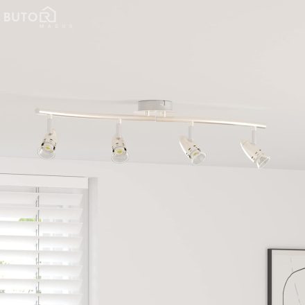 vidaXL Mennyezeti reflektor 4 irányban állítható matt nikkel GU10