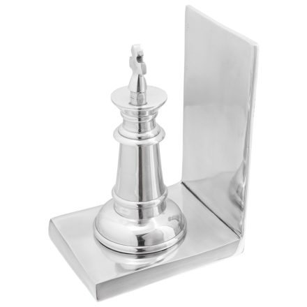 vidaXL Könyvtámaszok 2 db Ezüst 11x12x19,5 cm Alumínium Sakk