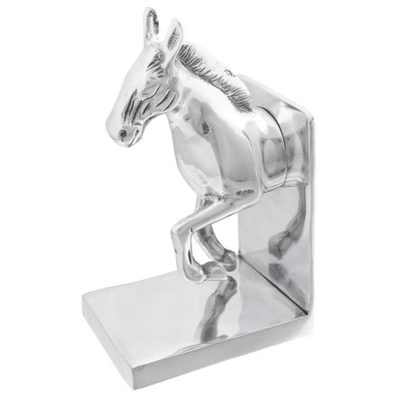 vidaXL Könyvtámaszok 2 db Ezüst 11x14x25 cm Alumínium Ló