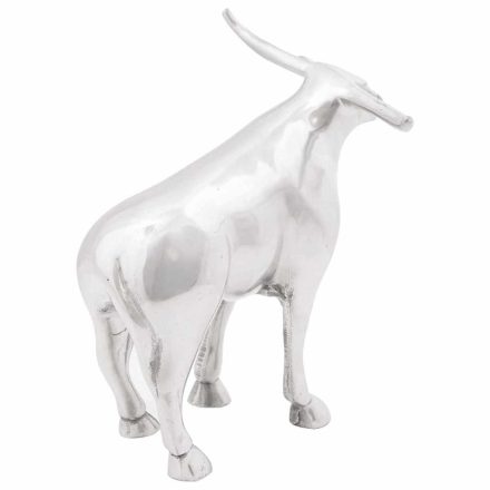 vidaXL Bika szobor Ezüst 20 x 17 x 23 cm Alumínium