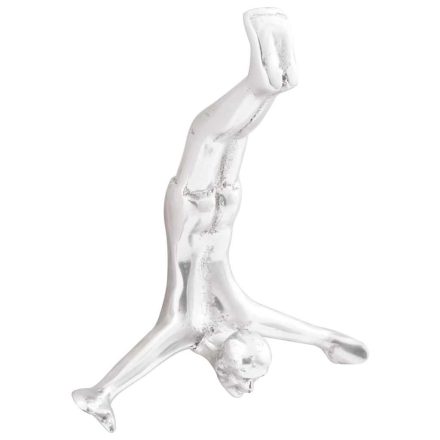 vidaXL Szobor Ezüst 22 x 8 x 25 cm Alumínium