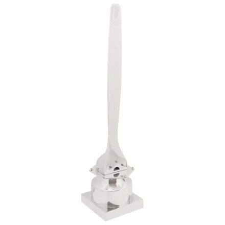 vidaXL Szobor Ezüst 26x26x110 cm Alumínium Fél Propeller