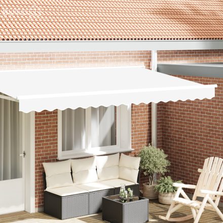 vidaXL Napellenző átlátszó 4 m-es kerethez Fehér 3.8x0.2 m