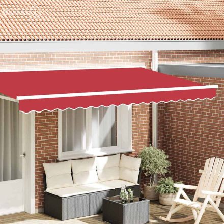vidaXL Pavilon Díszítő Szegély Piros 3.8 x 0.2 m Vászon