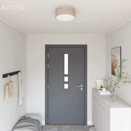 vidaXL Mennyezeti Lámpák Beépített Taupe 30 cm Szövet E27