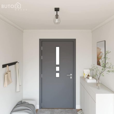 vidaXL Állítható Üveg Lámpabúrával Ellátott Mennyezeti Lámpák Anthracite E27