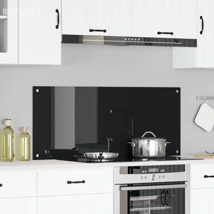 vidaXL Konyhai Csempe Fekete 120x50x0.6 cm Edzett Üveg