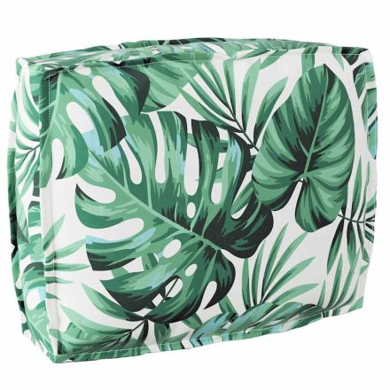 vidaXL Raklap párna háttámlához Floral Levélminta 50 x 40 x 12 cm