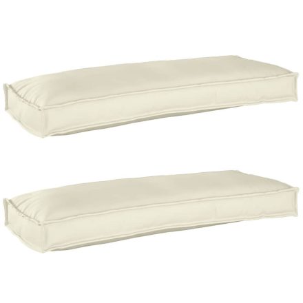 vidaXL Raklap párna készlet 2 pcs Krém 100 x 40 x 8 cm Oxford szövet
