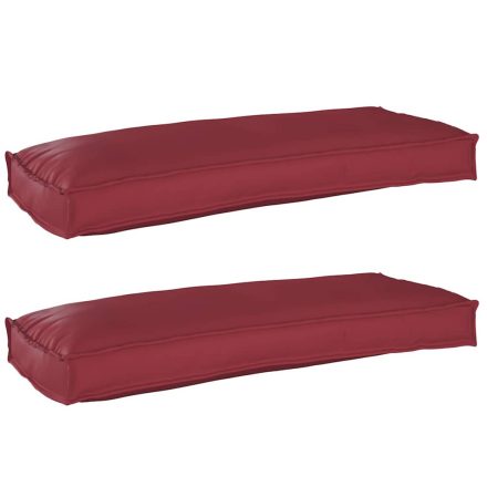 vidaXL Raklap párna készlet 2 pcs bordó 100 x 40 x 8 cm Oxford szövet