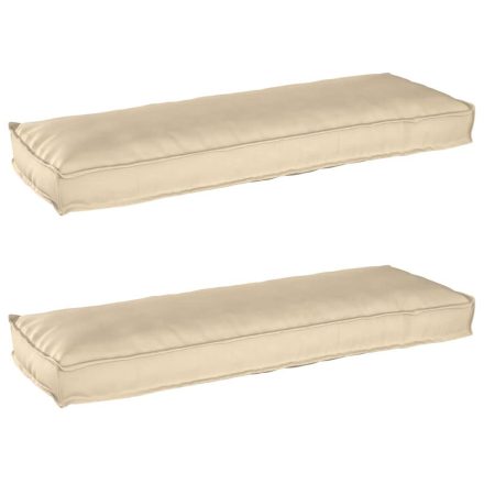 vidaXL Raklap párna készlet 2 pcs Bézs 120 x 40 x 8 cm Oxford szövet