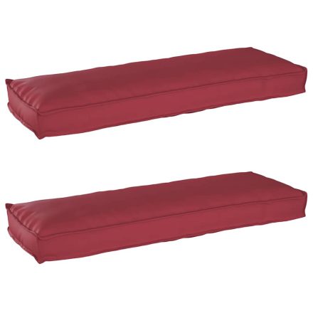 vidaXL Raklap párna készlet 2 pcs bordó 120 x 40 x 8 cm Oxford szövet