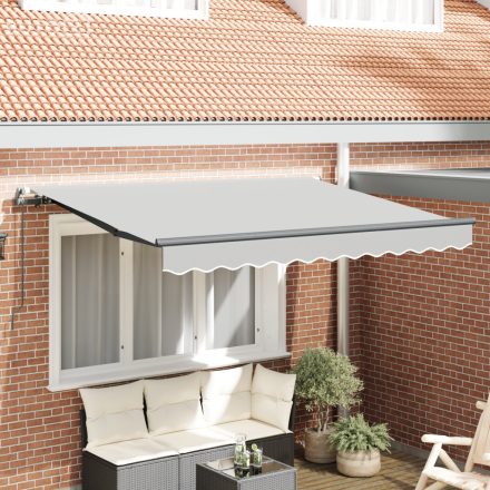 vidaXL Behúzható kézi napellenző keret 2.5x2 m fém