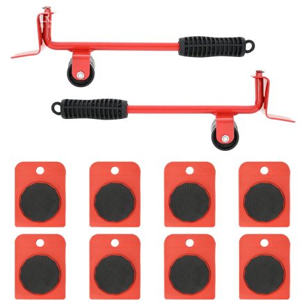 vidaXL 8 db piros bútorgörgő emelőkkel 9,8 x 7,5 x 3 cm 150 kg