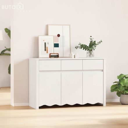 vidaXL Drammen Fehér 114 x 43 x 75.5 cm Tömör fenyőfa