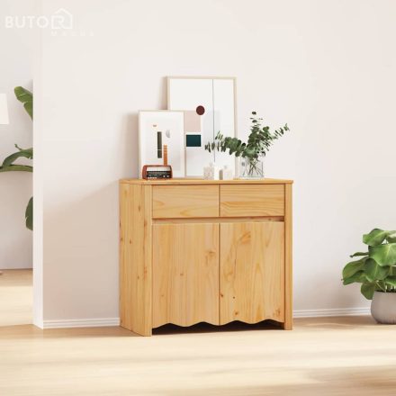 vidaXL Oldalszekrény Drammen Barna 79 x 43 x 75.5 cm Tömör fenyőfa