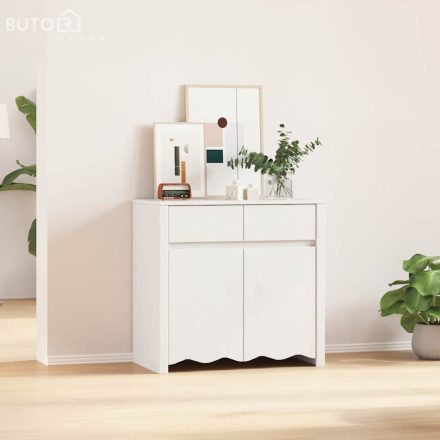 vidaXL Oldalszekrény Drammen Fehér 79 x 43 x 75.5 cm Tömör fenyőfa