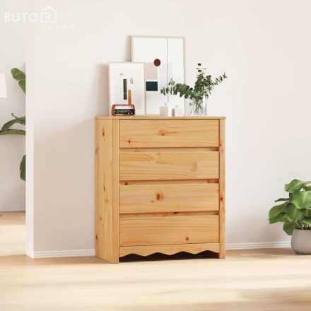 vidaXL Fiókos szekrény fiókkal Barna 76.5 x 40 x 91 cm Tömör fenyőfa
