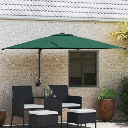 vidaXL Teraszernyő Zöld Poliészter 300 cm x 300 cm Összecsukható