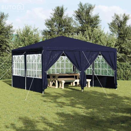vidaXL Partysátor Kék és Fehér 400 x 400 x 266 cm Poliészter és acél
