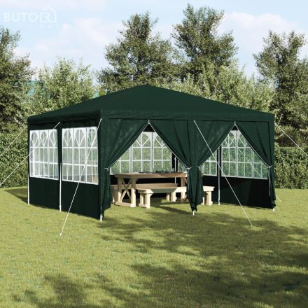 vidaXL Parti Sátor 8 Oldallal Zöld 4x4 m PE