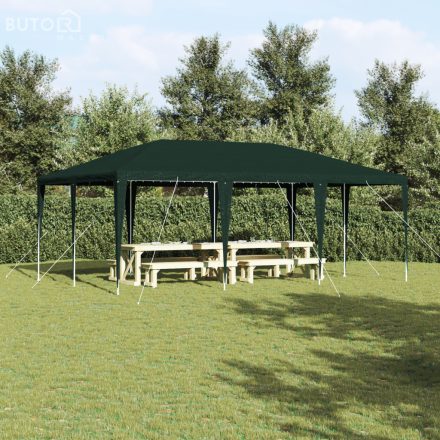 vidaXL Parti sátor Zöld 6x4 m PE