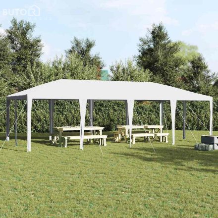 vidaXL Partysátor Fehér 800 x 400 x 266 cm Poliészter, Acél